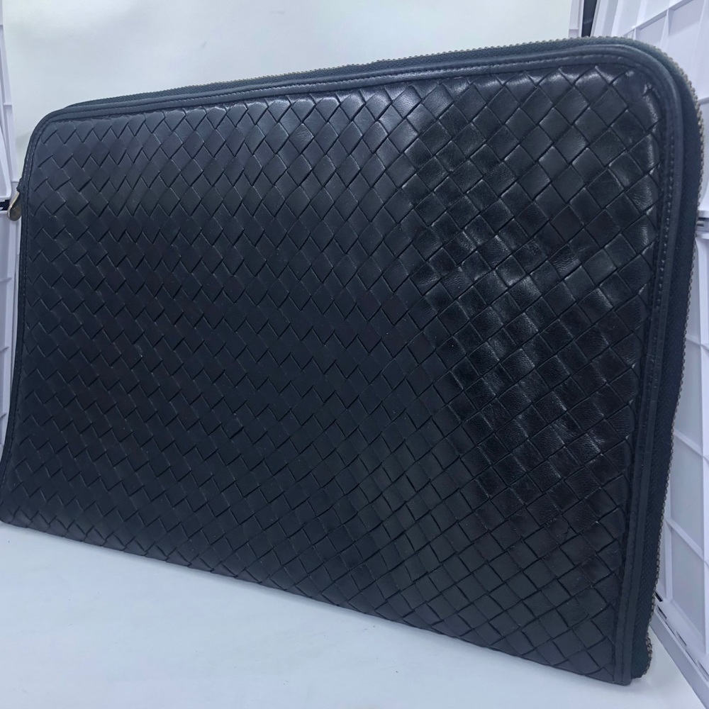 Bottega Veneta Black Laptop/Portfolio Case